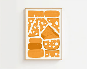 Fromage Selection Plakat - 21 x 29.7 cm - Nellastore