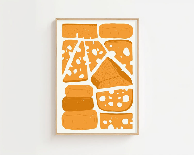 Fromage Selection Plakat - 21 x 29.7 cm - Nellastore