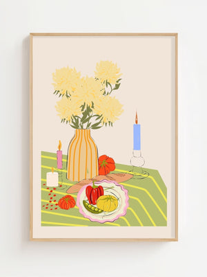 Garden Table Harvest Plakat - 21 x 29.7 cm - Nellastore