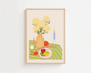 Garden Table Harvest Plakat - 21 x 29.7 cm - Nellastore