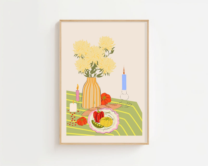 Garden Table Harvest Plakat - 21 x 29.7 cm - Nellastore