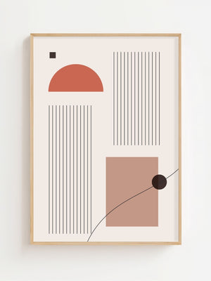 Geometric Dusk Plakat - 21 x 29.7 cm - Nellastore
