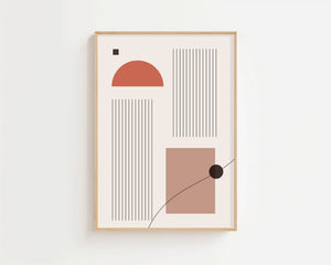 Geometric Dusk Plakat - 21 x 29.7 cm - Nellastore