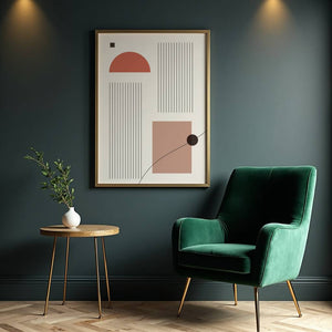 Geometric Dusk Plakat - 21 x 29.7 cm - Nellastore