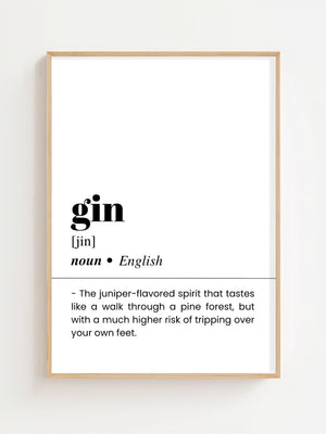 Gin Plakat - 21 x 29.7 cm (A4) - Nellastore