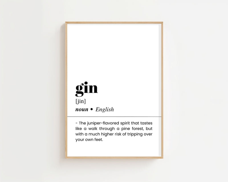 Gin Plakat - 21 x 29.7 cm (A4) - Nellastore