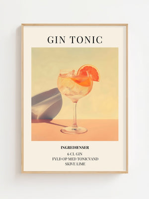 Gin Tonic Plakat - 21 x 29.7 cm (A4) - Nellastore