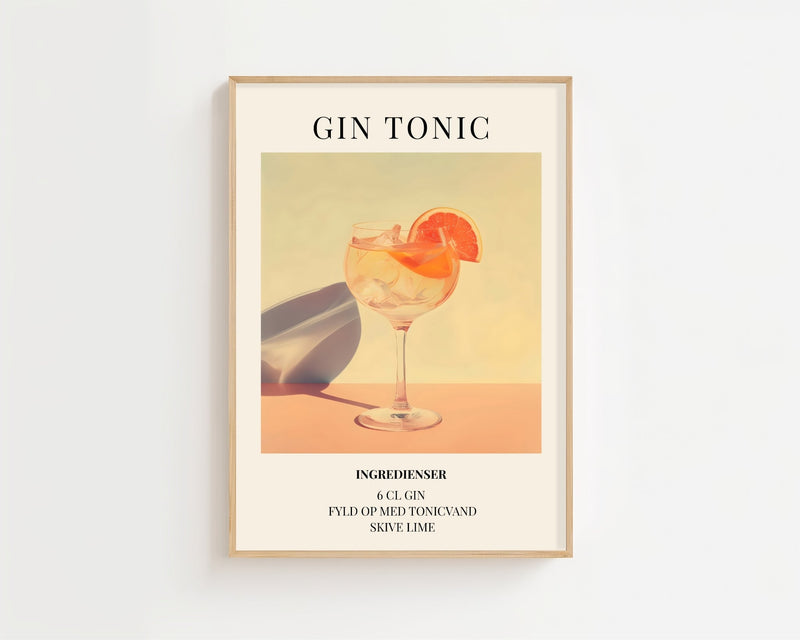 Gin Tonic Plakat - 21 x 29.7 cm (A4) - Nellastore