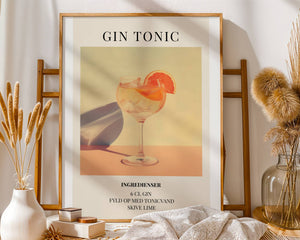 Gin Tonic Plakat - 21 x 29.7 cm (A4) - Nellastore