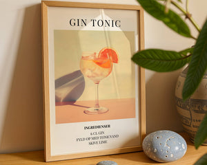 Gin Tonic Plakat - 21 x 29.7 cm (A4) - Nellastore