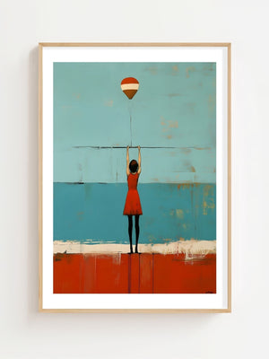 Girl With Balloon Plakat - 21 x 29.7 cm (A4) - Nellastore