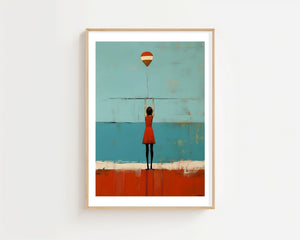Girl With Balloon Plakat - 21 x 29.7 cm (A4) - Nellastore