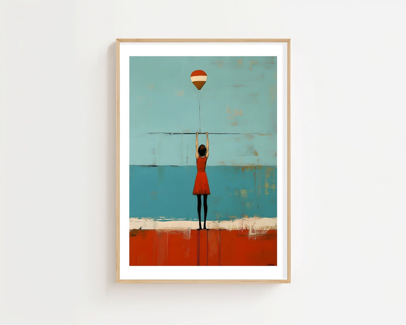 Girl With Balloon Plakat - 21 x 29.7 cm (A4) - Nellastore