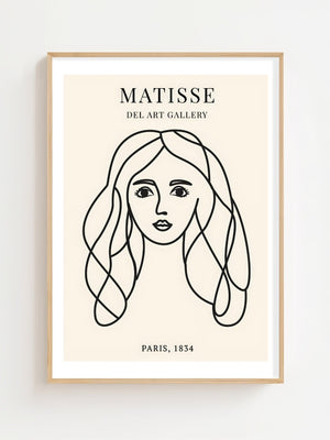 Girl With Long Hair Plakat - 21 x 29.7 cm (A4) - Nellastore