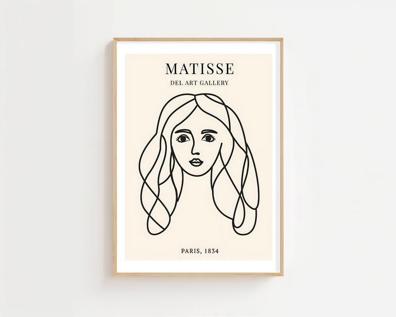 Girl With Long Hair Plakat - 21 x 29.7 cm (A4) - Nellastore