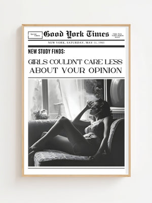 Girls Couldn't Care Less Plakat - 21 x 29.7 cm (A4) - Nellastore