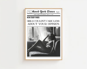 Girls Couldn't Care Less Plakat - 21 x 29.7 cm (A4) - Nellastore