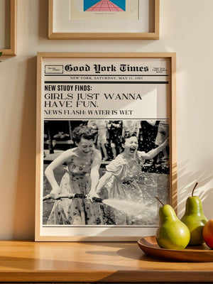 Girls Just Wanna Have Fun Plakat - 21 x 29.7 cm (A4) - Nellastore