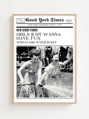 Girls Just Wanna Have Fun Plakat - 21 x 29.7 cm (A4) - Nellastore