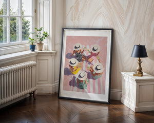 Girls With Hats Plakat - 21 x 29.7 cm (A4) - Nellastore