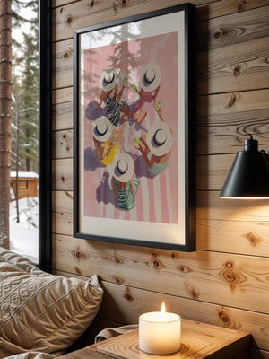Girls With Hats Plakat - 21 x 29.7 cm (A4) - Nellastore