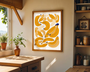 Golden Banana Bunch Plakat - 21 x 29.7 cm - Nellastore