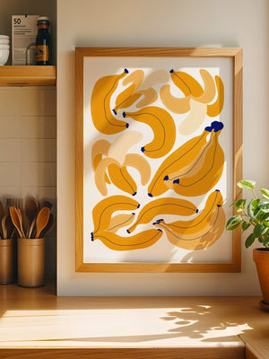 Golden Banana Bunch Plakat - 21 x 29.7 cm - Nellastore
