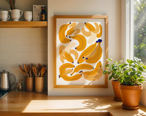 Golden Banana Bunch Plakat - 21 x 29.7 cm - Nellastore