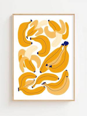 Golden Banana Bunch Plakat - 21 x 29.7 cm - Nellastore