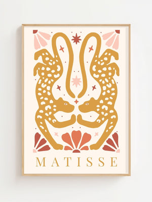 Golden Leopards Matisse Plakat - 21 x 29.7 cm - Nellastore