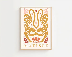 Golden Leopards Matisse Plakat - 21 x 29.7 cm - Nellastore