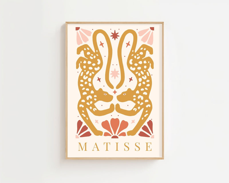 Golden Leopards Matisse Plakat - 21 x 29.7 cm - Nellastore