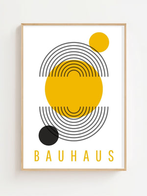 Golden Orbit Bauhaus Plakat - 21 x 29.7 cm - Nellastore