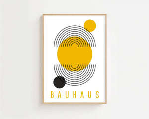 Golden Orbit Bauhaus Plakat - 21 x 29.7 cm - Nellastore