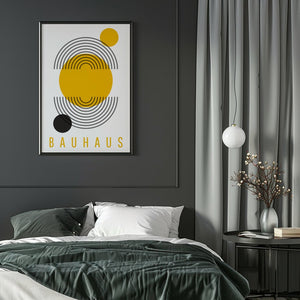 Golden Orbit Bauhaus Plakat - 21 x 29.7 cm - Nellastore