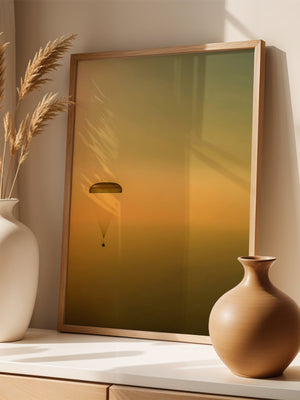 Golden Parachute Descent Plakat - 21 x 29.7 cm (A4) - Nellastore