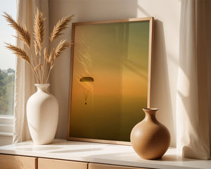 Golden Parachute Descent Plakat - 21 x 29.7 cm (A4) - Nellastore