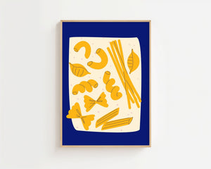 Golden Pasta Pantry Plakat - 21 x 29.7 cm - Nellastore