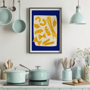 Golden Pasta Pantry Plakat - 21 x 29.7 cm - Nellastore