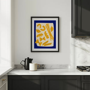 Golden Pasta Pantry Plakat - 21 x 29.7 cm - Nellastore