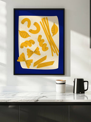 Golden Pasta Pantry Plakat - 21 x 29.7 cm - Nellastore