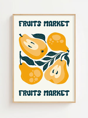 Golden Pear Market Plakat - 21 x 29.7 cm - Nellastore