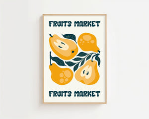 Golden Pear Market Plakat - 21 x 29.7 cm - Nellastore