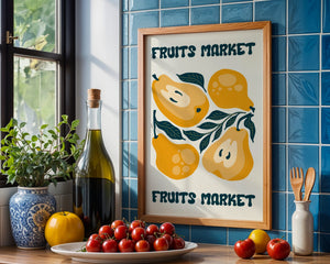 Golden Pear Market Plakat - 21 x 29.7 cm - Nellastore