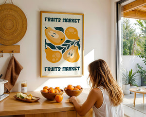Golden Pear Market Plakat - 21 x 29.7 cm - Nellastore