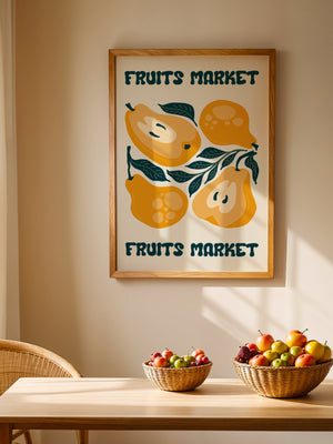 Golden Pear Market Plakat - 21 x 29.7 cm - Nellastore
