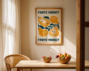 Golden Pear Market Plakat - 21 x 29.7 cm - Nellastore