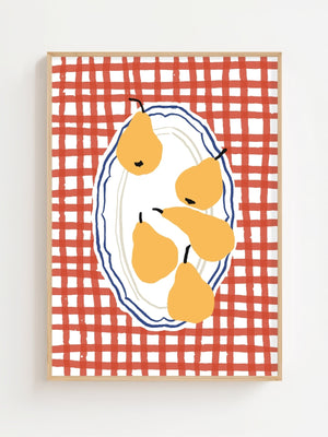 Golden Pear Picnic Plakat - 21 x 29.7 cm - Nellastore