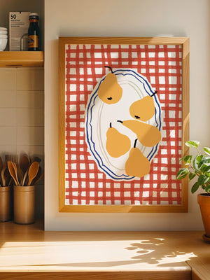 Golden Pear Picnic Plakat - 21 x 29.7 cm - Nellastore