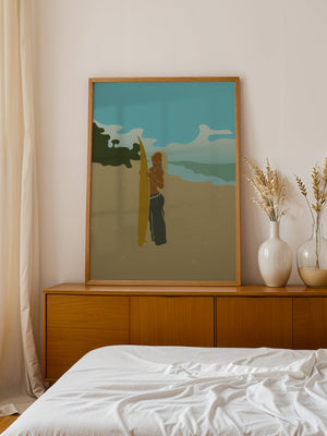 Golden Shoreline Plakat - 21 x 29.7 cm (A4) - Nellastore